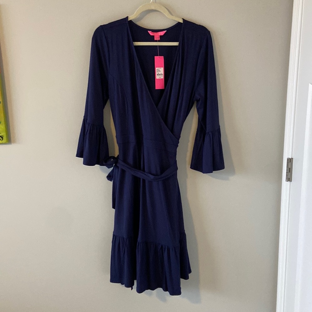 NWT Lilly Pulitzer Navy Wrap Dress